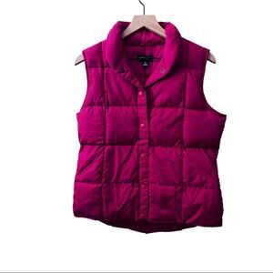Lands' End Rest Down Insulated Button Down Puffer Vest Size Small